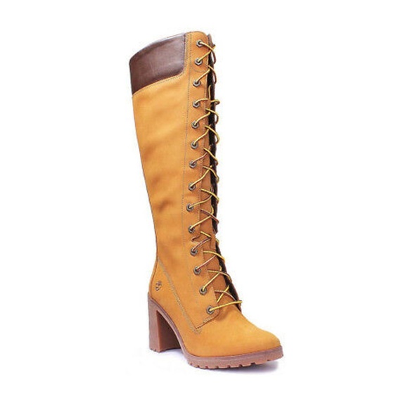 NEW TIMBERLAND ALLINGTON A1KBT Knee High Block High Heel Boots 11 - Picture 1 of 16